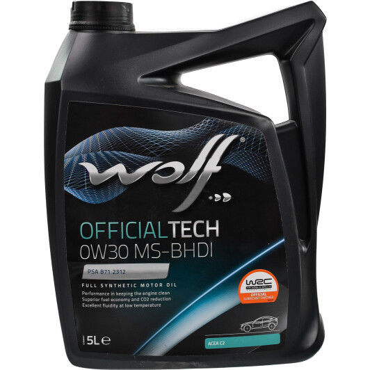 Моторное масло Wolf Officialtech MS-BHDI 0W-30 5 л на Chrysler Crossfire