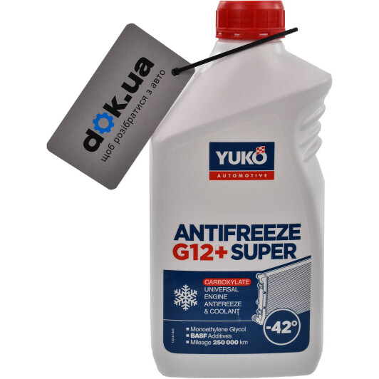 Yuko Super G12+ красный -42 °C готовый антифриз: купить