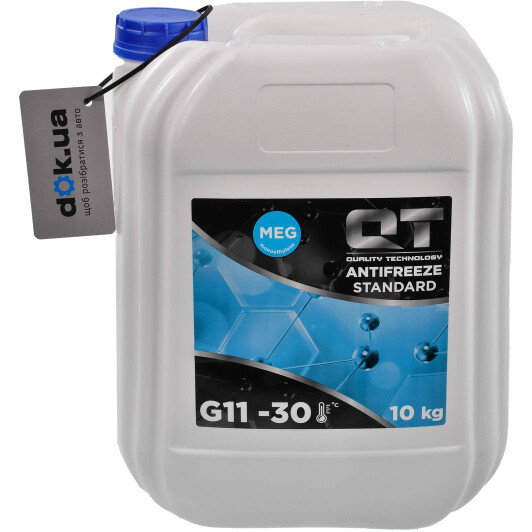 Готовый антифриз QT MEG Standard G11 синий -30 °C 10 л