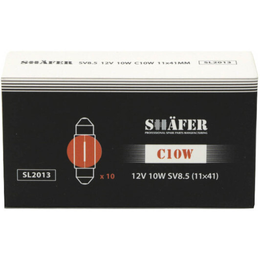 Автолампа Shafer C10W SV8,5 10 W прозора SL2013