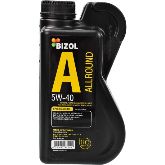 Моторное масло Bizol Allround 5W-40 1 л на Citroen Xantia