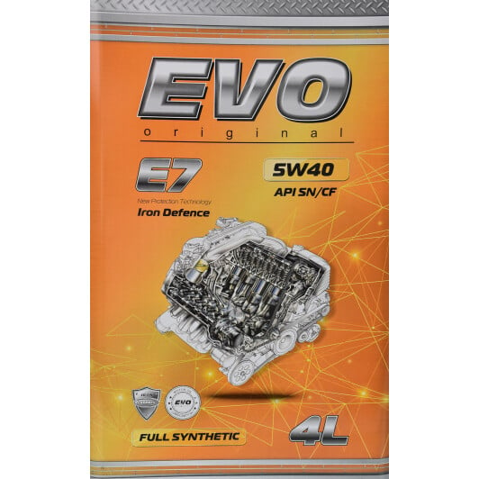 Моторна олива EVO E7 5W-40 4 л на Opel Vivaro