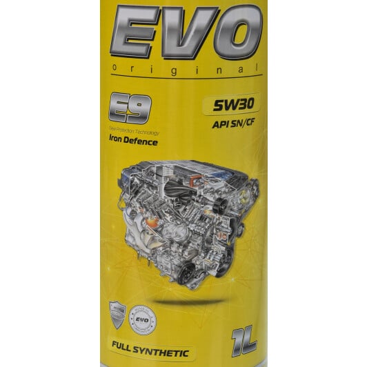 Моторное масло EVO E9 5W-30 для Chevrolet Cruze 1 л на Chevrolet Cruze