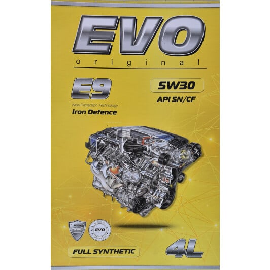 Моторна олива EVO E9 5W-30 для Peugeot 3008 4 л на Peugeot 3008