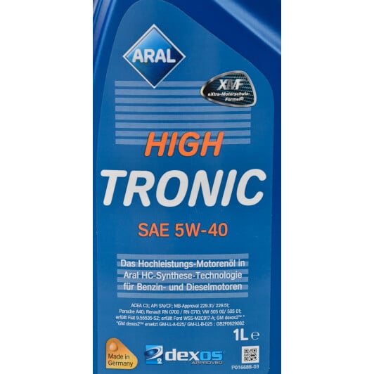 Моторное масло Aral HighTronic 5W-40 1 л на Honda Odyssey