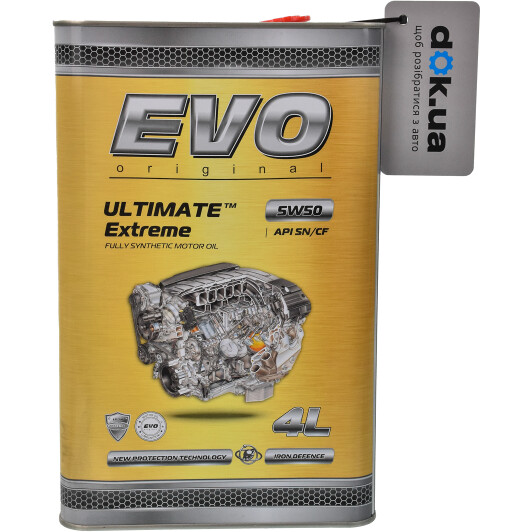 Моторна олива EVO Ultimate Extreme 5W-50 4 л на Daewoo Lanos