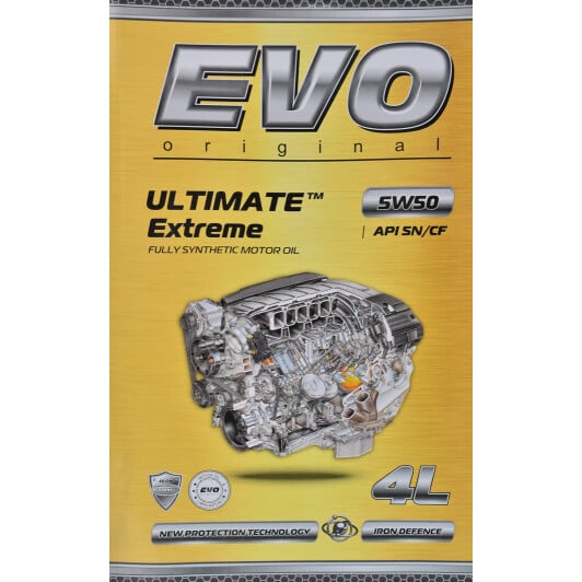 Моторное масло EVO Ultimate Extreme 5W-50 4 л на Lancia Dedra
