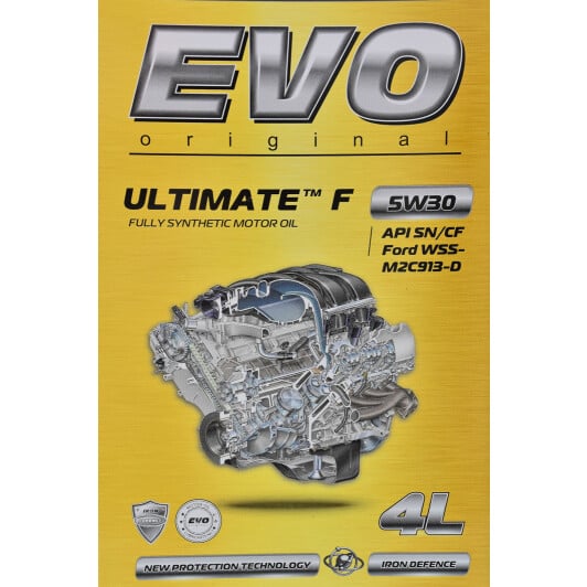 Моторное масло EVO Ultimate F 5W-30 4 л на Chery Tiggo