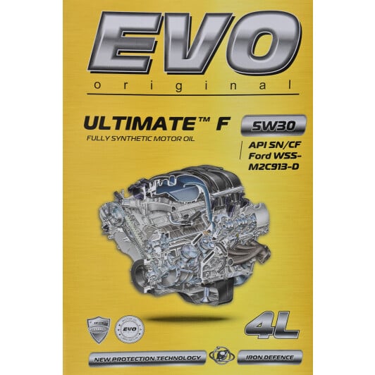 Моторное масло EVO Ultimate F 5W-30 4 л на Peugeot 3008