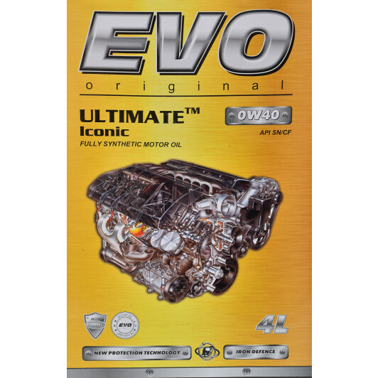 Моторна олива EVO Ultimate Iconic 0W-40 4 л на Peugeot 605