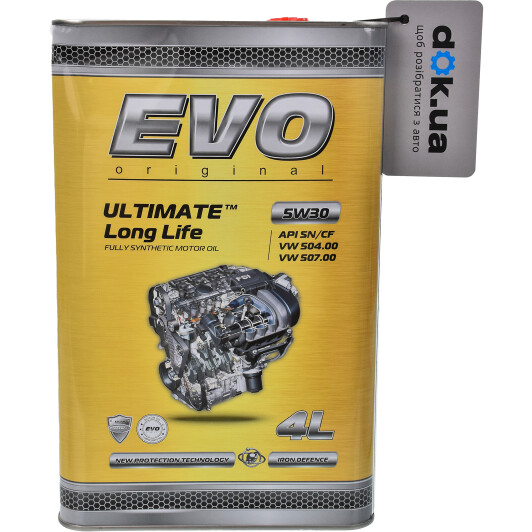 Моторное масло EVO Ultimate LongLife 5W-30 для Chevrolet Malibu 4 л на Chevrolet Malibu