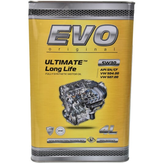 Моторна олива EVO Ultimate LongLife 5W-30 для Chevrolet Cruze 4 л на Chevrolet Cruze