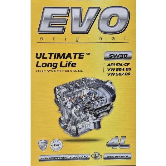 Моторное масло EVO Ultimate LongLife 5W-30 для Kia Pregio 4 л на Kia Pregio
