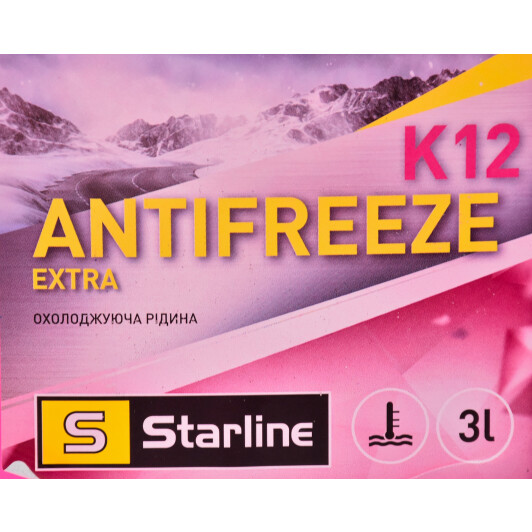 Starline Extra K12 G12+ розовый концентрат антифриза (3 л) 3 л