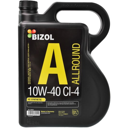 Моторное масло Bizol Allround CI-4 10W-40 на Opel Campo