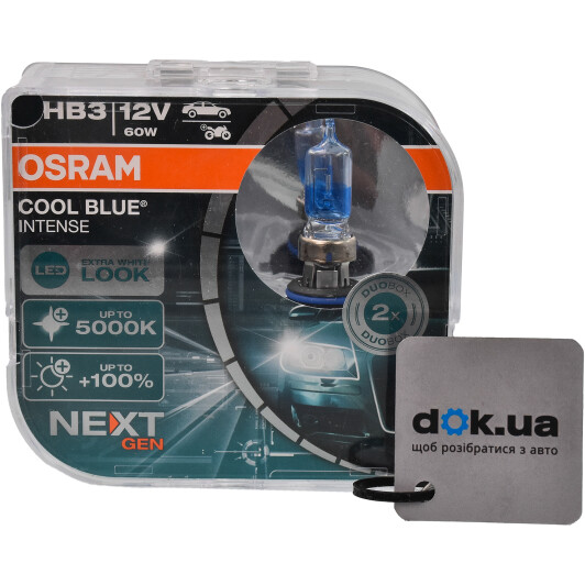 Автолампа Osram Cool Blue Intense (Next Gen) HB3 P20d 60 W прозоро-блакитна 9005CBN-HCB