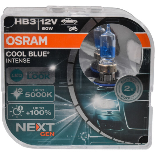 Автолампа Osram Cool Blue Intense (Next Gen) HB3 P20d 60 W прозоро-блакитна 9005CBN-HCB