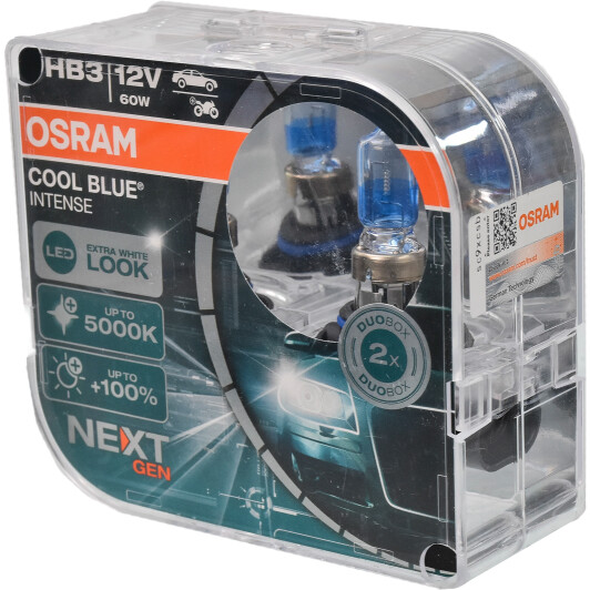 Автолампа Osram Cool Blue Intense (Next Gen) HB3 P20d 60 W прозоро-блакитна 9005CBN-HCB