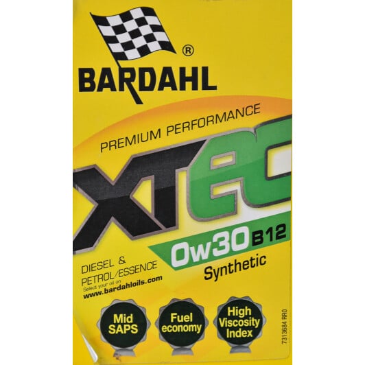 Моторное масло Bardahl XTEC B12 0W-30 1 л на Daewoo Tico