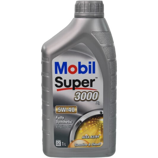 Моторное масло Mobil Super 3000 X1 5W-40 1 л на Hyundai S-Coupe