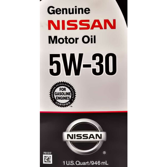 Моторное масло Nissan Genuine 5W-30 0,95 л на Chevrolet Captiva