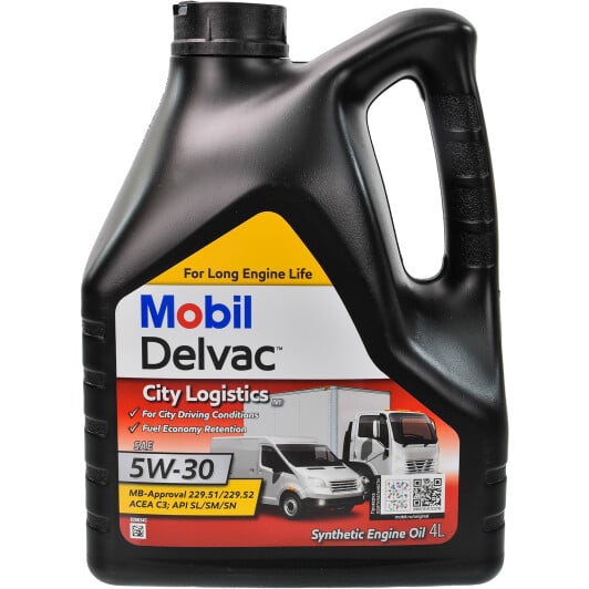 Моторное масло Mobil Delvac City Logistics M 5W-30 4 л на BMW 5 Series
