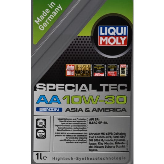 Моторное масло Liqui Moly Special Tec AA Benzin 10W-30 1 л на Citroen DS4