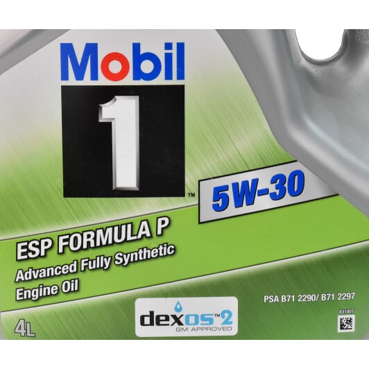 Моторна олива Mobil 1 ESP Formula P 5W-30 4 л на Peugeot 205