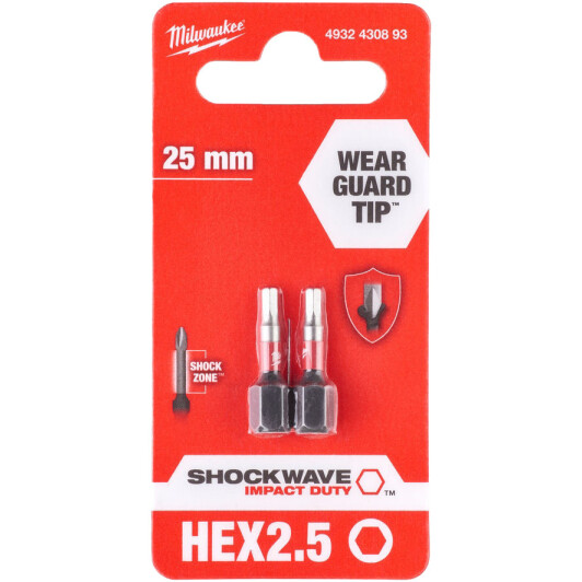 Набор бит Milwaukee Shockwave 4932430893 2 шт.