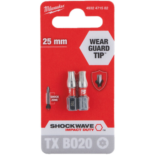 Набор бит Milwaukee Shockwave 4932471582 2 шт.