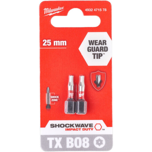 Набір бит Milwaukee Shockwave 4932471578 2 шт.