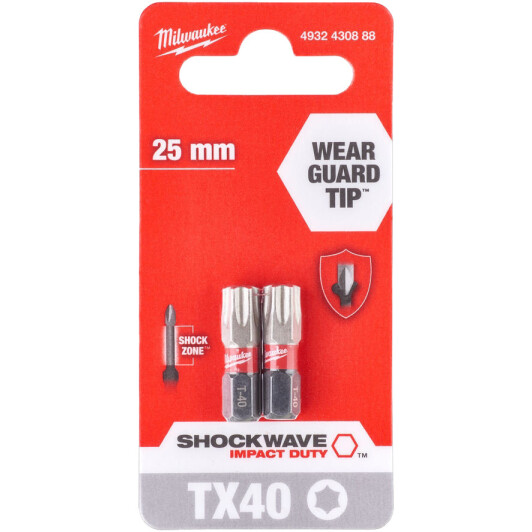 Набор бит Milwaukee Shockwave 4932430888 2 шт.