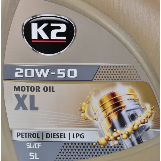 Моторное масло K2 XL 20W-50 5 л на Chevrolet Astra