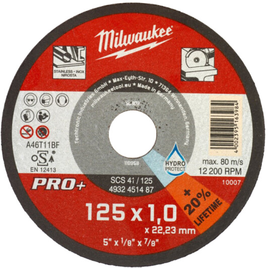 Круг відрізний Milwaukee Pro+ 4932451487 125 мм