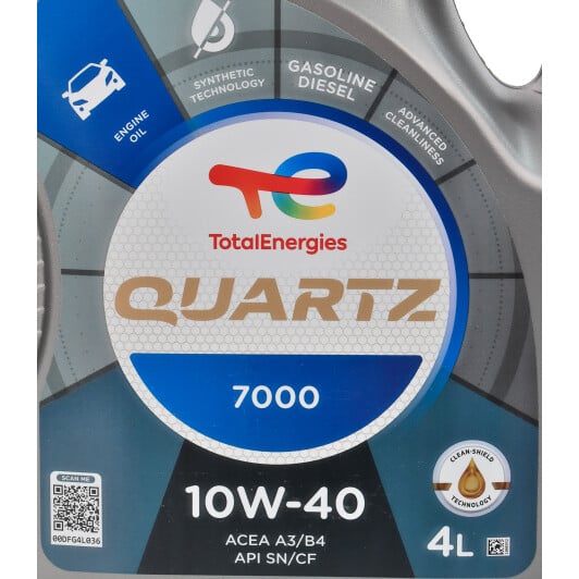 Моторна олива Total Quartz 7000 10W-40 4 л на Ford Taurus
