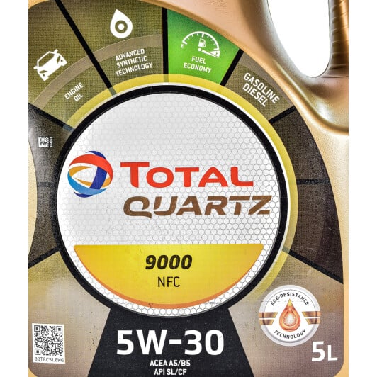 Моторна олива Total Quartz 9000 Future NFC 5W-30 для Kia Pride 5 л на Kia Pride
