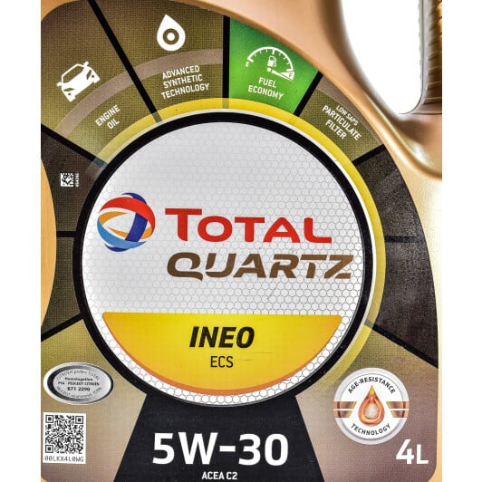 Моторное масло Total Quartz Ineo ECS 5W-30 4 л на Hyundai Getz