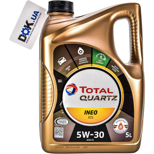 Моторное масло Total Quartz Ineo ECS 5W-30 5 л на Ford Grand C-Max