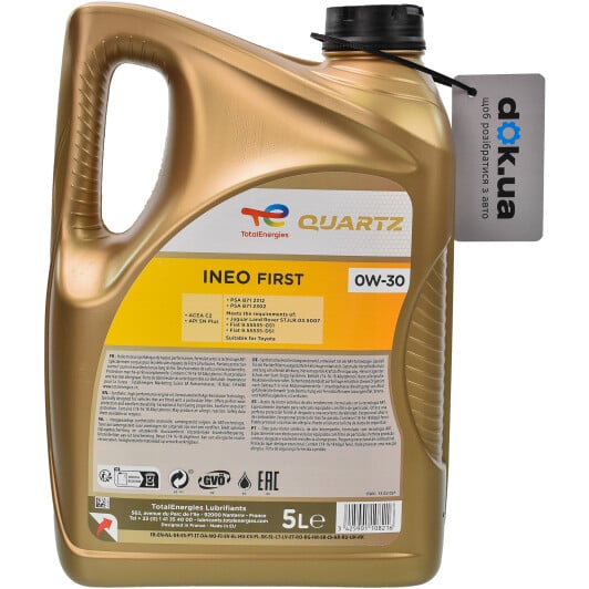 Моторное масло Total Quartz Ineo First 0W-30 5 л на Renault Fluence