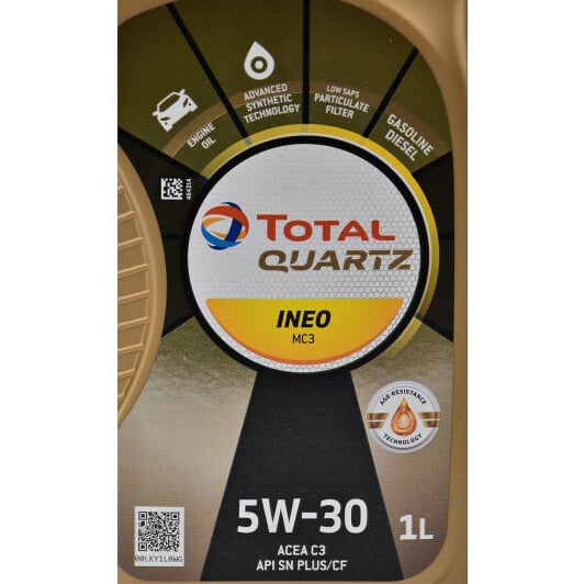 Моторное масло Total Quartz Ineo MC3 5W-30 для Honda StepWGN 1 л на Honda StepWGN