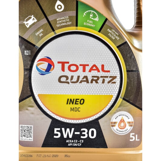 Моторное масло Total Quartz Ineo MDC 5W-30 5 л на Toyota Camry