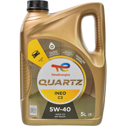 Моторна олива Total Quartz Ineo C3 5W-40 5 л на Daewoo Tico