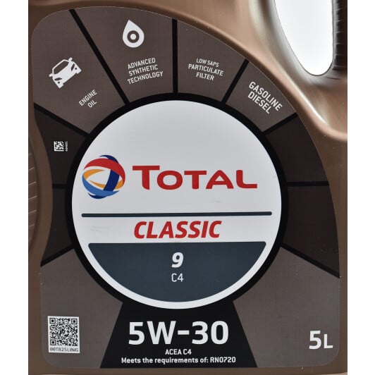 Моторное масло Total Classic 9 C4 5W-30 на Fiat Uno