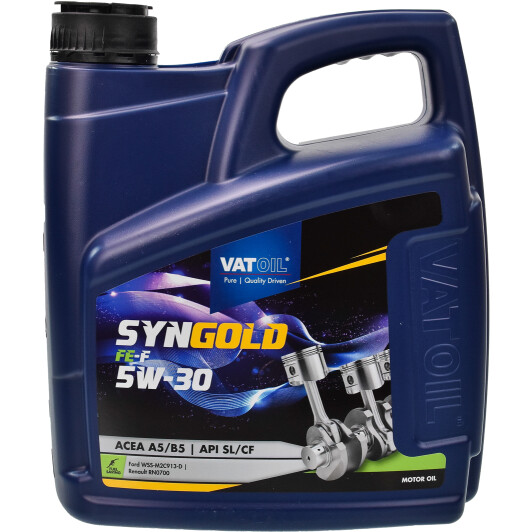Моторна олива VatOil SynGold FE-F 5W-30 4 л на Ford EcoSport