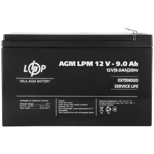 Акумулятор для ДБЖ LogicPower LPM LP3866 LP3866 9 Аг 12 В