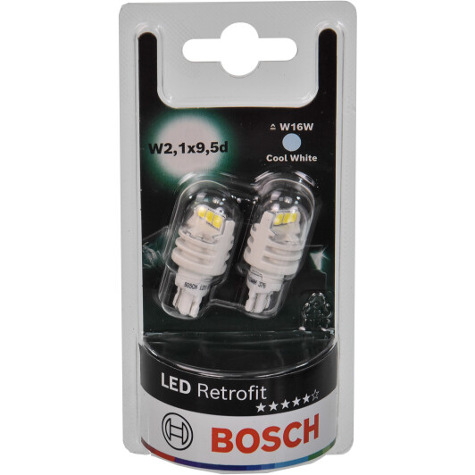 Автолампа Bosch Retrofit LED W16W W2,1x9,5d 1,8 W 1987301523