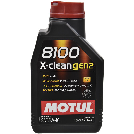 Моторна олива Motul 8100 X-Clean gen2 5W-40 1 л на Dodge Avenger