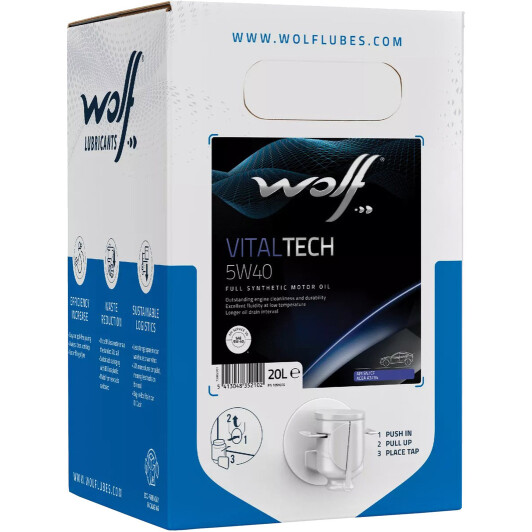 Моторное масло Wolf Vitaltech 5W-40 20 (bag-in-box) л на Chevrolet Beretta