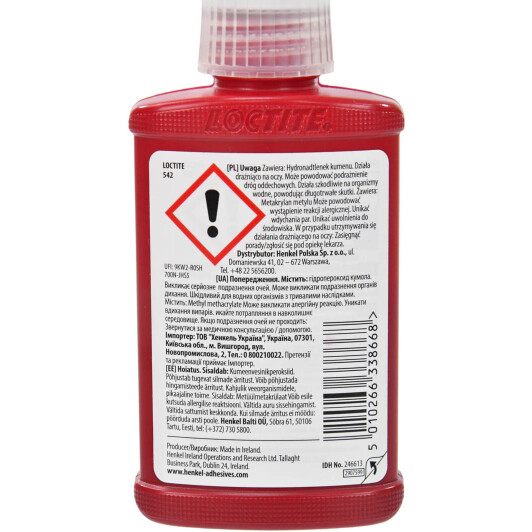 Фиксатор резьбы Loctite 542 красный