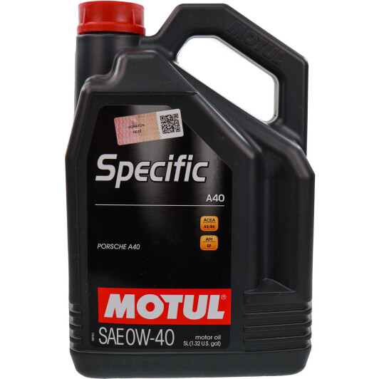Масло Motul Specific A40 0W-40 5 л на Porsche Cayenne